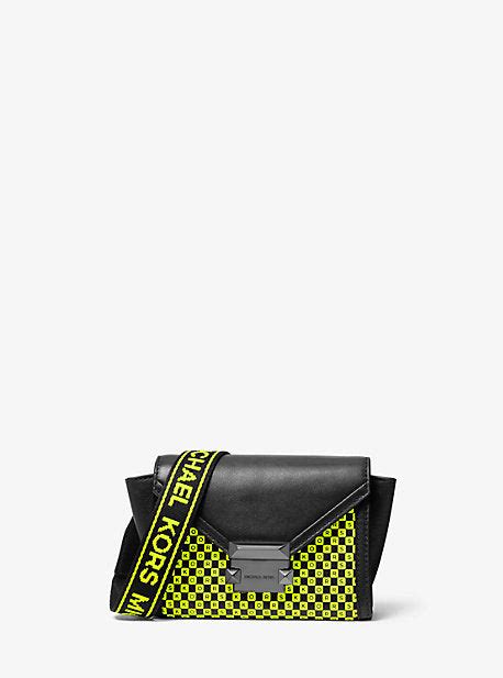 Whitney Mini Neon Checkerboard Logo Leather  